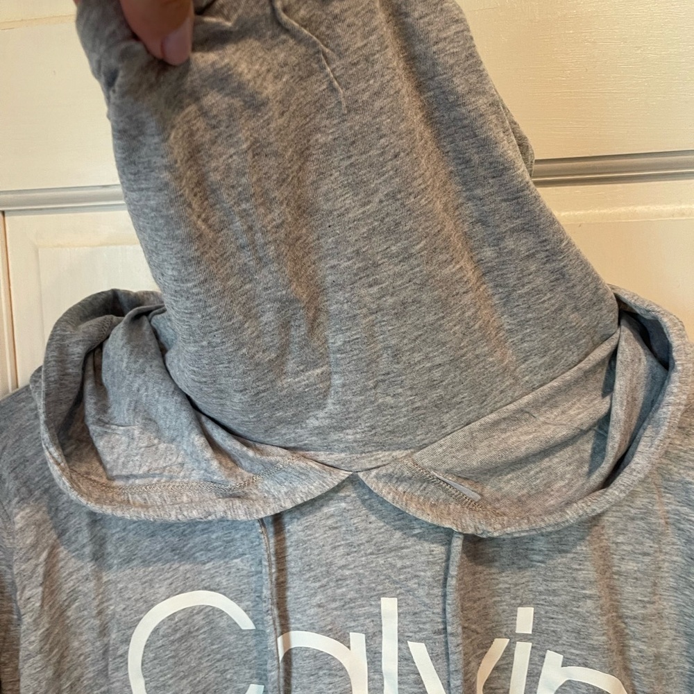 Calvin Klein Gray Women’s XL Hoodie w/Turtle Neck - Picture 2 of 4